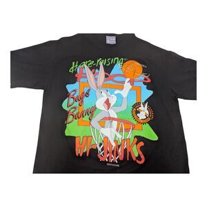 VTG‎ 90s Bugs Bunny T-Shirt Large Single Stitch Basketball America’s Favorites
